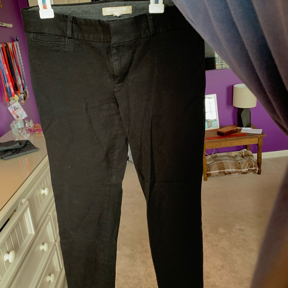 Banana republic slim fit black dress pants (2S)